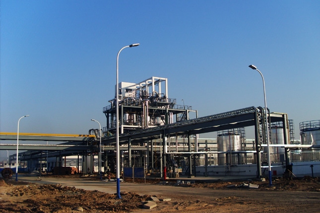 LED street light fixtures in an industrial park in Henan of china