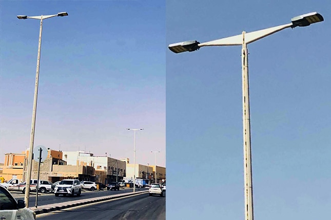 LED street lighting for city road in Saudi Arabia