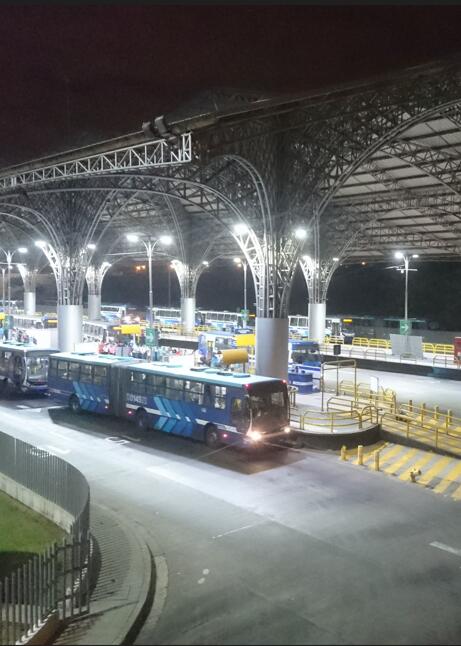 Bus station lighting