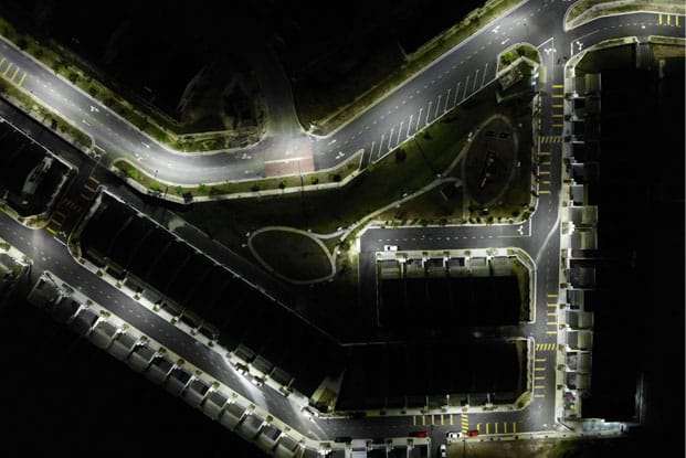 Led Outdoor Street Lighting On Community Roads in Malaysia