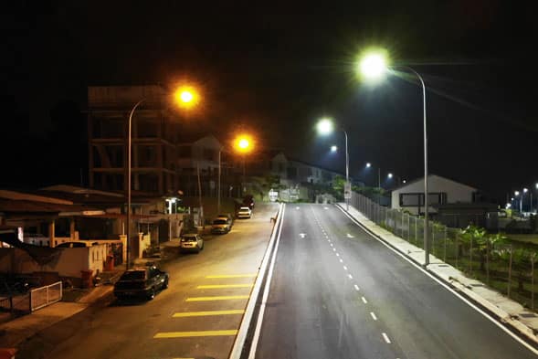 Led Outdoor Street Lighting On Community Roads in Malaysia-2