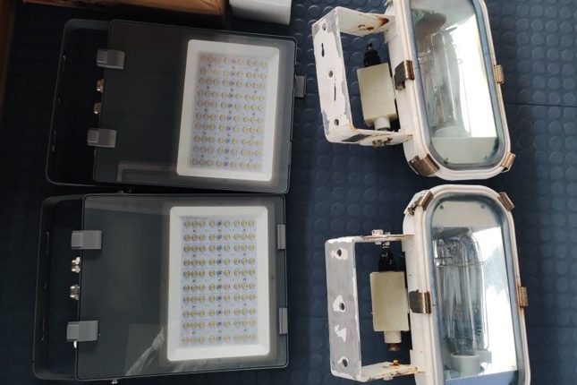 LED marine flood light on the ship in the USA-2