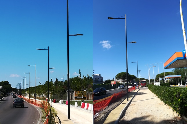 LED roadway light for a side road in Italy-2