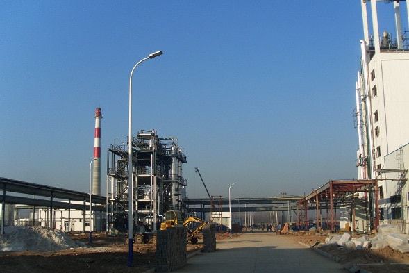 LED street light fixtures in an industrial park in Henan of china-3