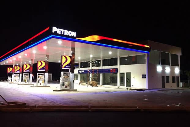Gas Station Lighting For A Petrol Station In Malaysia