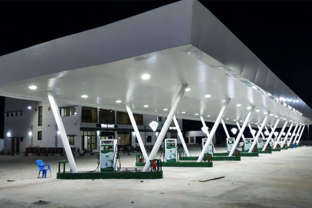 LED Gas Station Canopy Lights For Gas Stations In Nigeria