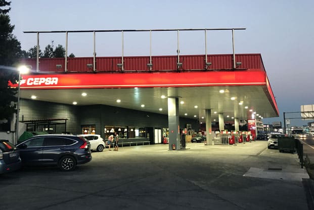 Gas Station Canopy Lights In Spain