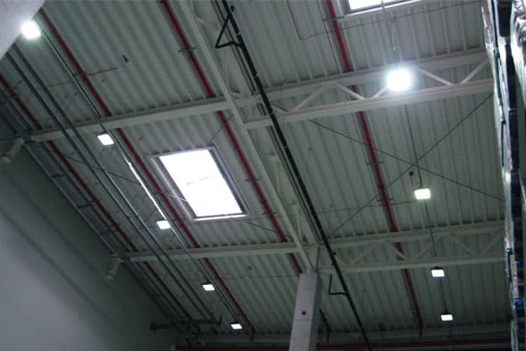 High Bay LED Shop Lights In A Food Warehouse In Hungary-2