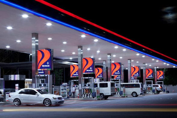 Gas Station Lighting For A Petrol Station In Malaysia-3
