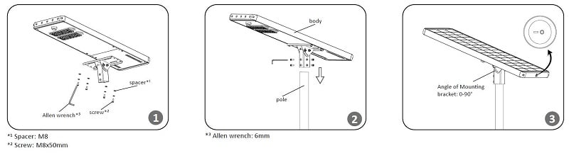 solar street light installation