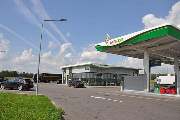 New Gas Station Canopy Lighting And LED Street Lights in Russian