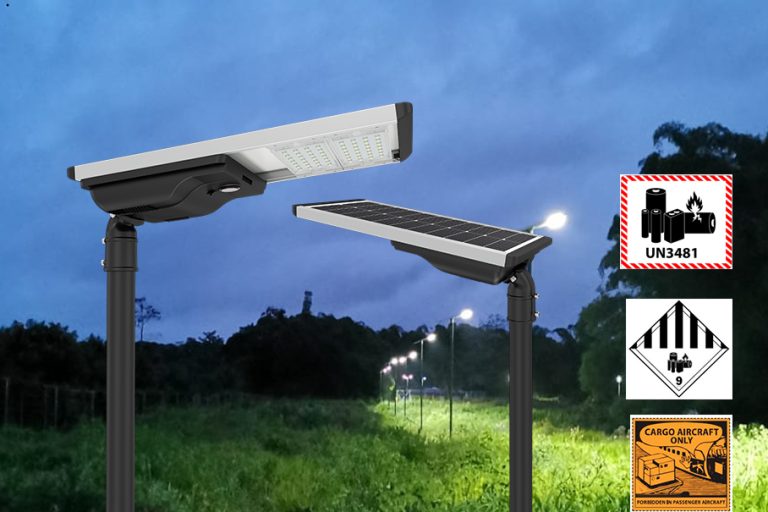 Solar street light with Lithium battery shipment